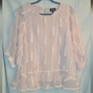 GiGio Women's Pink Sheer Top
